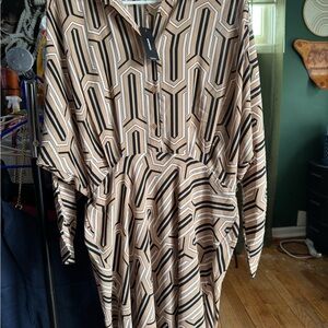 Express Portofino Dress in Black and Brown